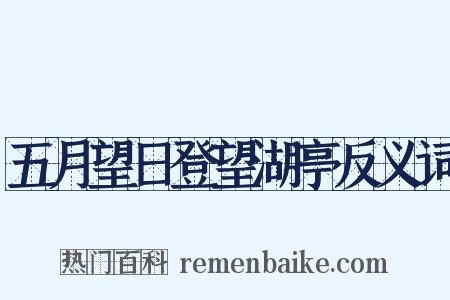 五月望日登望湖亭反义词是什么意思的图片